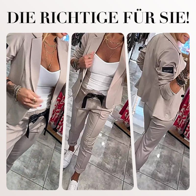🔥2-teiliges Set aus lässiger Anzugjacke und Hose für Damen🌺