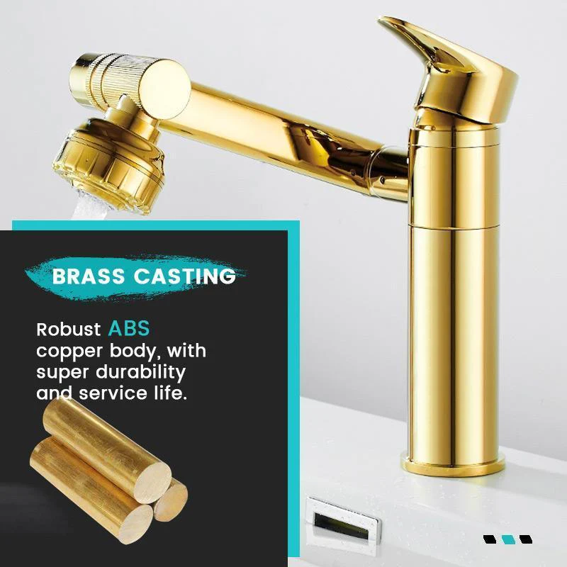 Single Hole Hot And Cold Water Faucet Universal Swivel Basin Faucet(FREE SHIPPING)